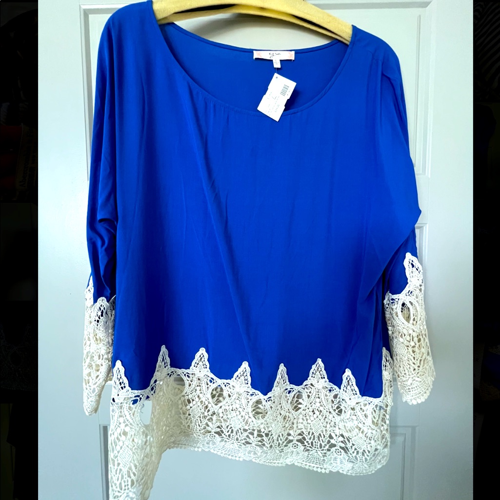 Ezra Blue Blouse - Size Large
